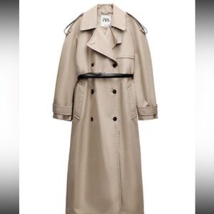 Zara - ZW COLLECTION OVERSIZED WATER REPELLENT TRENCH COAT